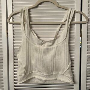 Urban Outfitters Women's UO Harri Double-Layer Tank Top Ivory Size M